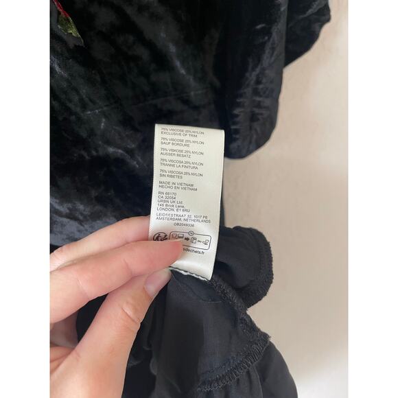 Free People Sweet Echoes Mini Dress twilight combo velour size medium - Picture 6 of 6